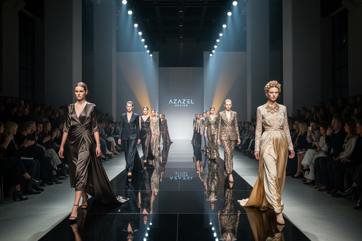 models walking down runway for Azazel Design 